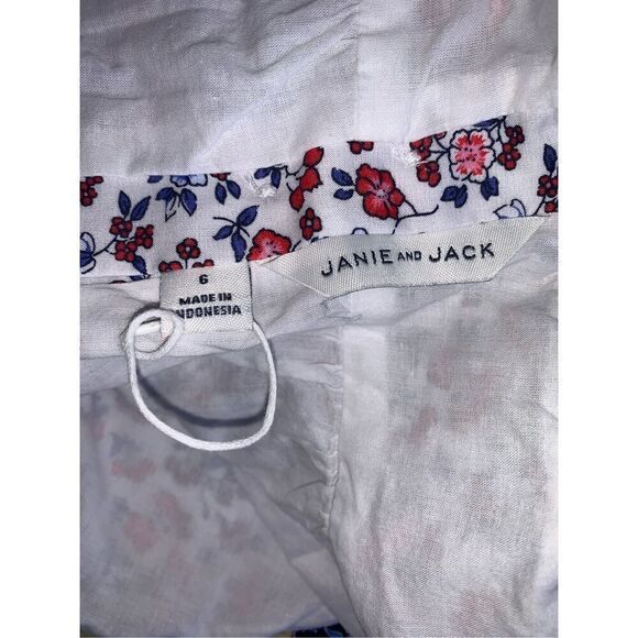 Janie & Jack Ditsy Floral Tiered Top Size 6 Girls - Picture 8 of 10